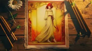 How To Color Stained Glass With Colored Pencils // Art Nouveau Style