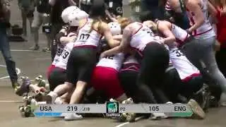 ROLLER DERBY WORLD CUP 2014 England vs USA Last Jam