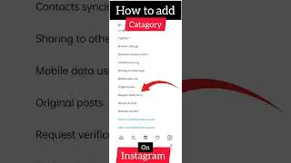 How to add Catagory on instagram ll #short #reels #tiktok#trending #r #viral #shorts #status #how