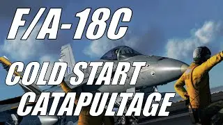 DCS Cold Start and Catapult Launch Tutorial from an Aircraft Carrier in an F/A-18C (Supercarrier)
