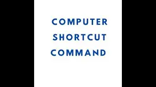 Computer Shortcut Command For Beginner