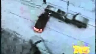 CAR CRASH - Cars on ice DO NOT drive on this icy street