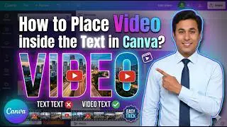 How to Put Video inside Text in Canva? | Canva Video Editing Tutorial