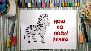 How To Draw Zebra | Drawing and Painting| Drawing Pictures for Children