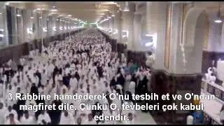 Nasr Suresi Kabe İmamı Sudais Türkçe Altyazılı Mealli