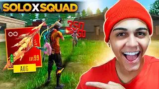 I WAS BLOWN AWAY BY THE NEW LEVEL 99 AUG SOLO VS SQUAD IN FREE FIRE
