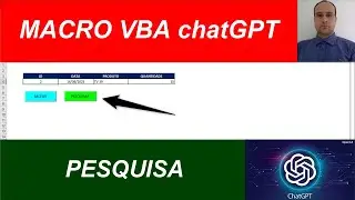 Comandos chatGPT para Fazer Macro Excel VBA para Pesquisar Registros na Planilha