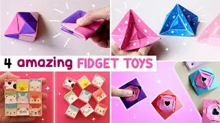 4 amazing fidget toys - origami pop it