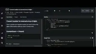 Convert number to reversed array of digits - Codewars - 8 Kyu (JAVA)