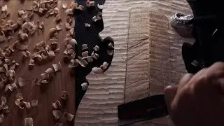 Making the Violin Back Outline  - Wood Carving ASMR