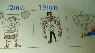 How to draw an athlete. 3 ways. Как нарисовать силача тремя способами