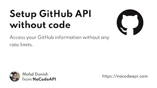 Setup GitHub API without coding and server. 