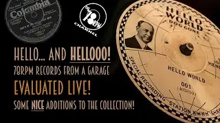 Evaluating some new 78rpm records that were picked from a (literal) garage sale this afternoon!
