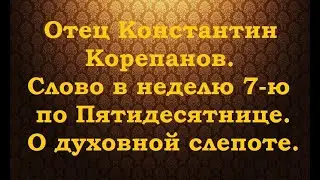 Отец Константин Корепанов. О слепоте духовной.