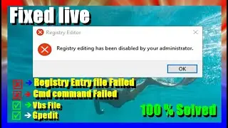 How to Fix or Enable Registry Editor Disabled By Administrator | Registry editor Error Windows 11/10