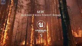 Unreal Engine 5 | MW Burned Dead Trees Forest Biome