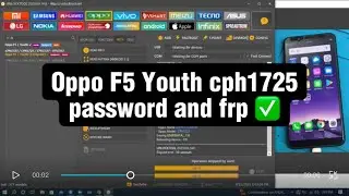 Oppo F5 Youth cph1725 password and frp bypass with unlocktool