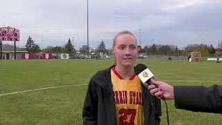 Ferris State Soccer vs Roosevelt - Brinley Bell Interview