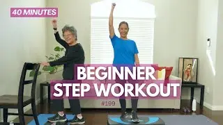 40 Min Step Aerobics Workout | Beginner Step Class Workout