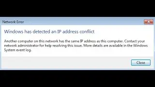 How to resolve IP address conflict issue
