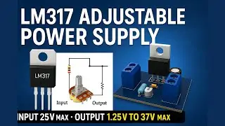 LM317 Adjustable Voltage Regulator Tutorial (1.25V to 37V) | Make PCB in EasyEDA Step-by-Step