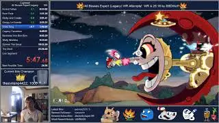 Cuphead - All Bosses Expert (Legacy) - World Record Speedrun 