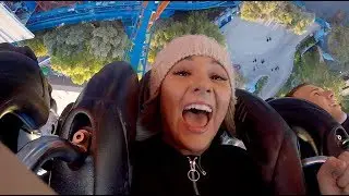 VLOGGING ON ROLLER COASTERS!