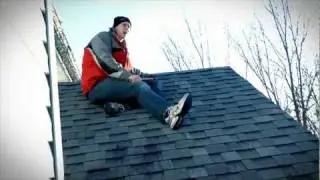 Guy Gets Stuck On Roof While Hanging Christmas Lights