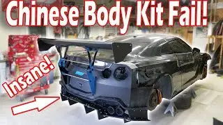 How To Install Widebody Kit On A Wrecked  Salvage GTR R35 (Part 4) Copart LibertyWalk Version 2