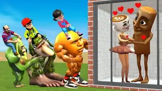 Scary Teacher 3D vs Squid Game Brainrot Hides Deeper in The Wooden Door 5 Times Challenge Boss Tani