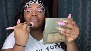 Pink matte fenty eyeshadow look
