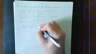 Using a gradient vector to find a tangent plane and normal line