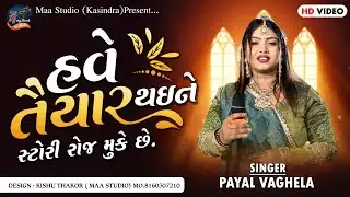 Payal Vaghela | Have Tayar Thai Ne Story Roj Mukese |  New Latest Song | Live Dj 2025