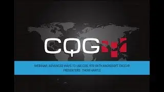 Advanced Ways to Use CQG, RTD with Microsoft Excel®