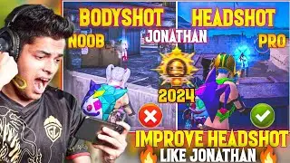 🔥HOW TO IMPROVE HEADSHOT LIKE JONATHAN⁉️LOW-END DEVICE IN BGMI | CONNECT HEADSHOT BGMI CLOSE RANGE