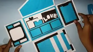scrapbook 4 in 1 ~ handmade scrapbook ~ easy to make it ~ Love card ~ birthday card handmade #easy