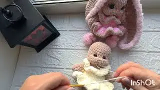 Мастер класс на зайку с одинарными ушками, заключительная часть!!!