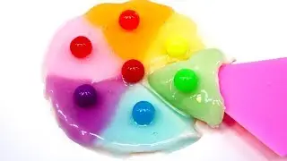 How To Make Rainbow Colors Pizza with Jelly Monster Slime Learn Colors Play Toy