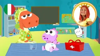 Impara con Eddie 🏥😣 Eddie toglie le zecche al cuginetto bebè Gugu 👶🏻