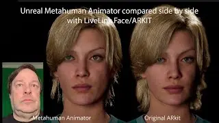 Methuman Animator side-by-side with ARKit/LiveLinkFace, including new voice changer
