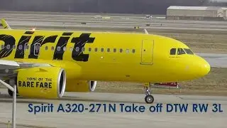 Airbus A320-271N [N901NK] | Takeoff from DTW/KDTW RW 3L | Spirit NK683