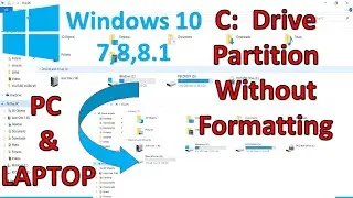 How to create C drive partition without formatting Windows 10