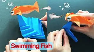 Origami Swimming Fish/ Paper Fish/ No Glue/ Fun & Easy Paper Craft