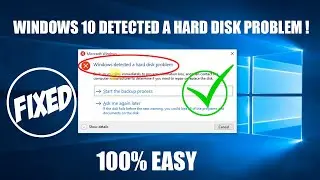 Windows 10 Detected a Hard Disk Problem Solution |BILAL TECH
