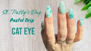 DRIP NAIL DESIGN | PASTEL ST. PATRICK'S DAY MANI | Mani Bisshhh