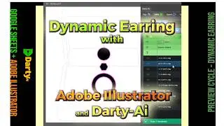 Procedural Earrings in Illustrator Using External SVG Shapes with plugin 'Darty-Ai'