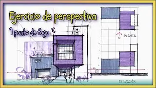 Perspectiva con un punto de fuga - Ejercicio 3