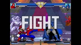 Spider Man & Super Mario VS Bat Man & Sonic the Hedgehog | M.U.G.E.N
