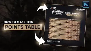How to make BGMI Points Table in Adobe Photoshop | BGMS S2 Finals 2023 | #BGMS