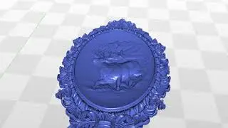 Deer bas-relief 3d model stl